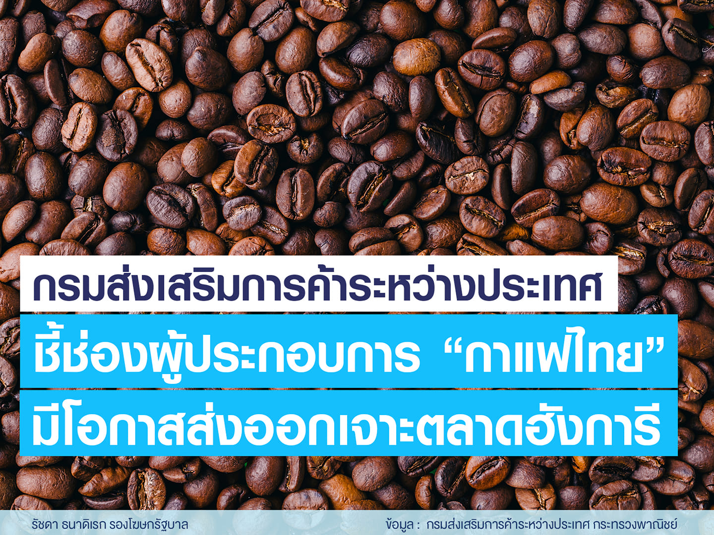 “กาแฟไทย” มีโอกาสขยายการส่งออกเจาะตลาดฮังการี